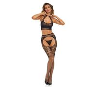 René Rofé Set di Biancheria Intima Nera (Taglia Unica)