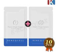 RENECELL Placen Magic System #1 Scrub Viso 5ml 5ea + #2 Crema Nutriente 5ml 5ea