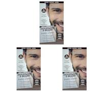 Renee Blanche Colorazione Per Barba E Baffi Tintura Colore Castano 20 ml tubo colorante + 20 ml sviluppatore + 10 ml shampoo (Confezione da 3)