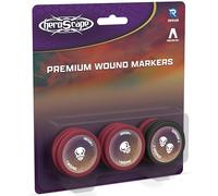 Renegade Games: Heroscape - Premium Wound Markers - 12 Piece Set, 1 & 2 Wound To