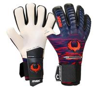 Renegade GK Eclipse Tremor - Guanti da portiere professionali con dita dorsali professionali, colore nero, blu e rosso, taglia 8, per giovani adulti, taglio, livello 5