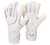 Renegade GK Vulcan Whiteout, guanti da portiere con protezione dita Pro-Tek, 3,5 + 3 mm, Hyper Grip e Duratek da 4 mm, guanti bianchi da portiere da calcio (taglia 6, giovanile, per bambini, taglio