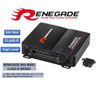 Renegade RXA800D Digitale Monoblocco 1-Kanal Amplificatore 800 W + Bassi Remoto