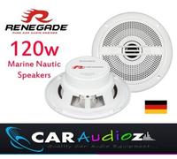 RENEGADE RXM-52 Nautico Impermeabile Bianco Altoparlanti Barche Stanze Bagnate