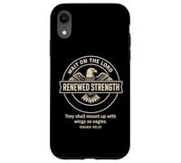 Renewed Strength Isaia 40:31 Aquila Design Christian Gift Custodia per iPhone XR
