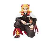 Rengoku Kyoujurou Figure Statue Model, 13 cm Kneeling Pose Anime Figure Noodles Stopper Cake Topper Decoration PVC Handmade Collectibles Desktop Ornaments