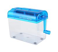Rengue Distruggidocumenti Manuale, Mini A6 a Manovella Taglio a Strisce | Portatile ABS da Tavolo, Elettricità Necessaria per Ricevute Finanziarie, Distruzione a Strisce da 3-4mm per Sicurezza
