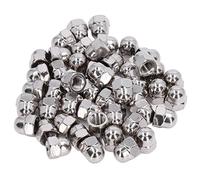 Rengue Kit Assortimento Dadi a Cappa, 50 Pezzi A2-70 Acciaio Inossidabile | Antiruggine DIN1587 Elementi di Fissaggio per Manutenzione Riparazione Uso su Veicoli e Macchine, Dimensioni da M3 a M12,