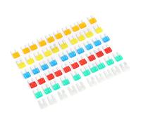 Rengue Mini Blade Fusibili Auto 60 Pezzi Argentati per Protezione | Alloggiamento in Plastica Trasparente per Ispezione Rapida, Placcatura in Argento Resistente Alla Corrosione, Adatto per