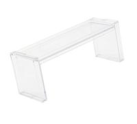 Rengue Scaffale Portaoggetti Trasparente Impilabile Organizzatore | Scaffale Espositivo in Plastica Trasparente con Scanalature Superiori per Impilare, Adatto a Cosmetici, Bambole, Soggiorno,
