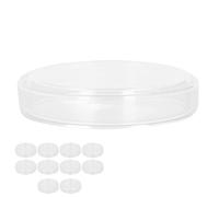 Rengue Vasche di Petri in Vetro Borosilicato con Coperchio, 10 Pezzi, Base | Resistente Al Calore e Agli Agenti Chimici, Riutilizzabile per Esperimenti di Laboratorio, Aule e Progetti Scientifici