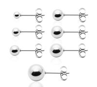 RENKE Orecchini ipoallergenici da donna, in acciaio chirurgico, orecchini a perno da donna, perfetti per ogni occasione., 3.4.5.6.7.8, acciaio chirurgico 316L, zirconia cubica, Zirconia cubica