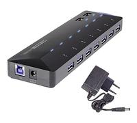 Renkforce 7+2 porte hub usb 3 0 con porta di ricarica rapida led stato