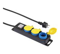 350E-CMB MULTIPRESA CON INTERRUTTORE 3 SCOMPARTI NERO GIALLO BLU SCHUKO 1 PZ
