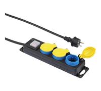 350E-CMB MULTIPRESA CON INTERRUTTORE 3 SCOMPARTI NERO GIALLO BLU SCHUKO 1 PZ