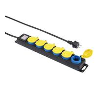Renkforce 650d-cmb multipresa con interruttore 6 scomparti nero giallo blu