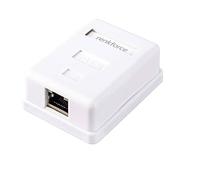 RENKFORCE Adattatore di rete Montaggio Apparente (in sporgenza) Cat 6 1 Porta Bianco
