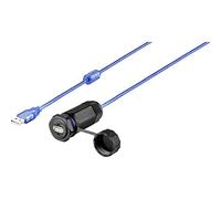 Renkforce USB 2.0 Cavo [1x Presa A USB 2.0-1x Presa A USB 2.0] 1.00 m con Cappuccio Protettivo