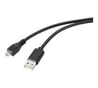Renkforce Cavo USB 2.0 USB-A Maschio USB Micro B Maschio 2.00 m Nero con Superficie antimicrobica RF-471683