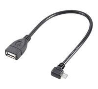 Renkforce Cavo USB USB 2.0 Spina USB-Micro-B, Presa USB-A 0.10 m Nero con funzione OTG, contatti connettore dorati RF-4