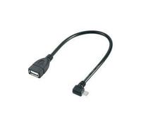 RenkForce - Cavo USB - Micro -USB Tipo B (M) angolato a USB (W) - USB 2.0 OTG - 5 V - 0,5 A - 10 cm - Black NEW
