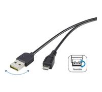 Renkforce Cavo USB USB 2.0 Spina USB-A, Spina USB-Micro-B 1.80 m Nero