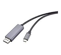 Renkforce DisplayPort - Cavo di collegamento AV [1 spina DisplayPort, 1 presa USB-C™, 1 m, colore: Nero