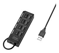 Renkforce 4 porte hub usb 2 0 commutabile singolarmente con led di stato nero