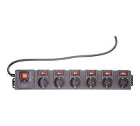 RF 3313344 MULTIPRESA CON PROTEZIONE DA SOVRATENSIONI NERO SCHUKO 1 PZ