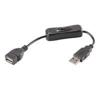 Renkforce RF-3322982 Cavo USB USB 2.0 Spina USB-A, Presa USB-A 0.25 m Nero con
