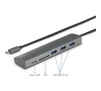 Renkforce RF-3374948 3 Porte Hub USB Con lettore di schede SD incorporato, Cont