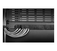 Renkforce RF-3429142 19 pollici Listello a spazzola per armadio rack 1 U Nero