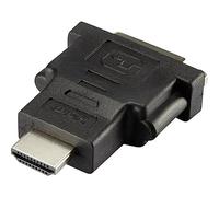 Renkforce RF-4212231 - Adattatore HDMI/DVI, 1 connettore HDMI, 1 presa DVI 24 + 1 pol, colore: Nero
