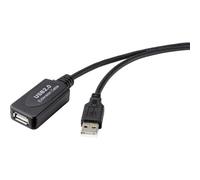 Renkforce RF-4535084 Cavo USB USB 2.0 Spina USB-A, Presa USB-A 10.00 m Nero Att