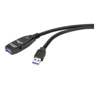 Renkforce Cavo USB USB 3.2 Gen1 (USB 3.0) Spina USB-A, Presa USB-A 5.00 m Nero