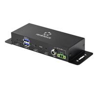 Renkforce RF-4679566 2+2 Porte Hub USB 3.0 Contenitore in metallo, Per montagg