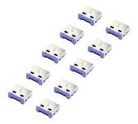 Renkforce RF-4695230 Blocco porta USB Kit da 10 Argento/Blu