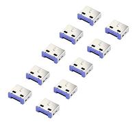 Renkforce Blocco porta USB RF-4695230 Kit da 10 Argento/Blu RF-4695230