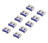 Renkforce Blocco porta USB RF-4695230 Kit da 10 Argento/Blu RF-4695230