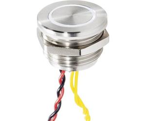 Renkforce RF-4707816 Tasto per campanello con Piezo 1 parte acciaio inox, Bian