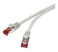 Renkforce Cavo patch RF-4724266 RJ45 Cat 6 S/FTP 5,00 m, Grigio, con protezione del naso a riposo