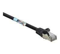 Renkforce RF-4732884 RJ45 Cavo di Rete, Cavo Patch Cat 5e F/UTP 5.00 m Nero con Protezione 1 pz.