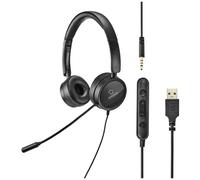 Renkforce RF-4737358 RF-HS-360 Cuffie On Ear via cavo Stereo Nero regolazione d
