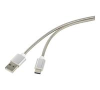 Renkforce RF-4888674 Cavo USB USB 2.0 Spina USB-A, Spina USB-C® 0.50 m Argento