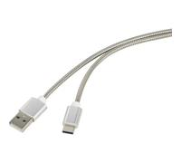 Renkforce RF-4888674 Cavo USB USB 2.0 Spina USB-A, Spina USB-C® 0.50 m Argento