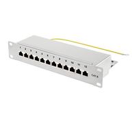 Renkforce RF-4996632 12 Porte Patch panel 254 mm (10) CAT 6 1 U Grigio pronto