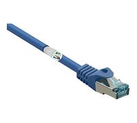 Renkforce RF-5047458 - Cavo di Rete RJ45, Cat 6a S/FTP, 3 m, Colore: Blu, con Protezione antigroviglio, ignifugo, 1 Pezzo