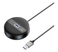 Renkforce RF-6266640 RF-USBH-400 4 Porte Hub USB 3.0 Nero (opaco)