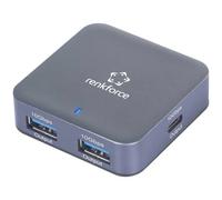 Renkforce RF-6416462 RF-USBH-500 2+2 Porte Hub USB 3.1 Contenitore in alluminio
