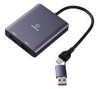 Renkforce RF-6418198 USB-C® / HDMI Adattatore [1x USB-A, USB-C® - 2x HDMI®] Gr